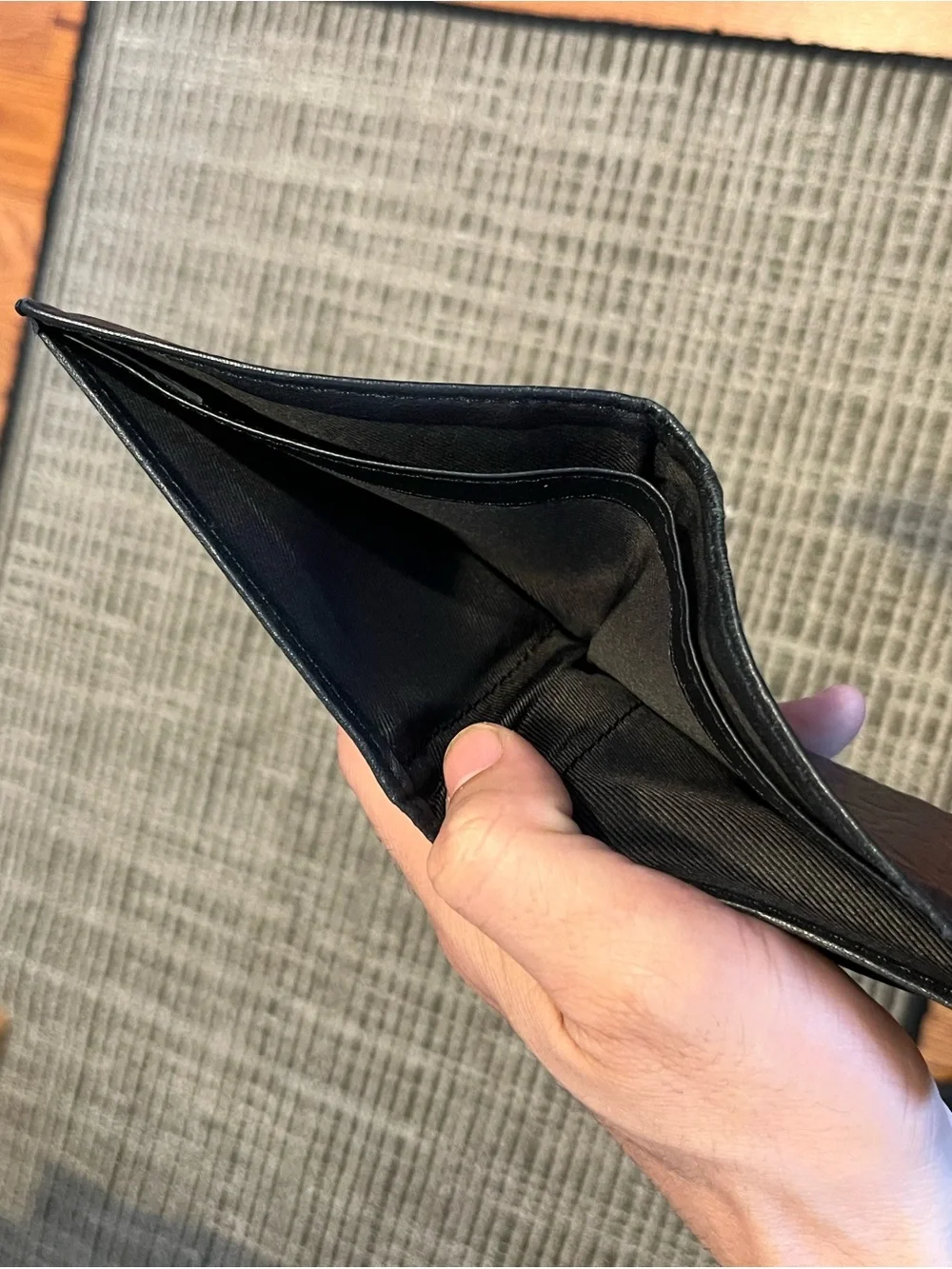 Calvin Klein Black Embossed Logo Leather Wallet
